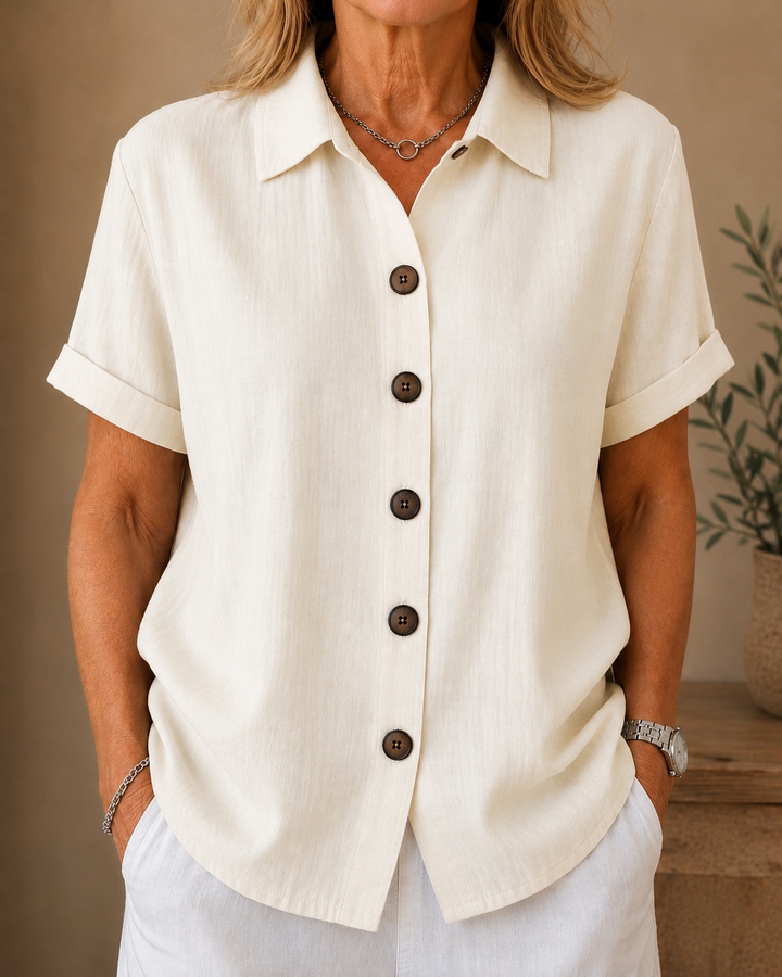 Elegant Button Front Blouse