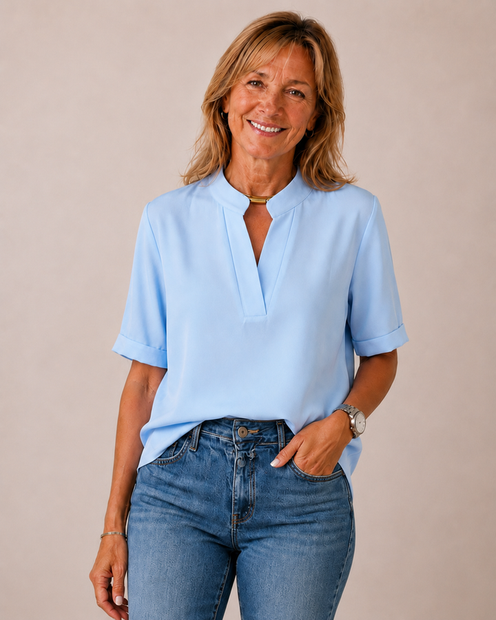 Elegant V-Neck Blouse
