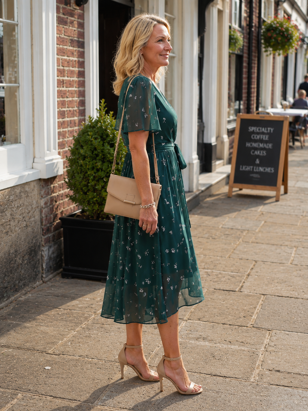 Flattering Floral Midi Dress