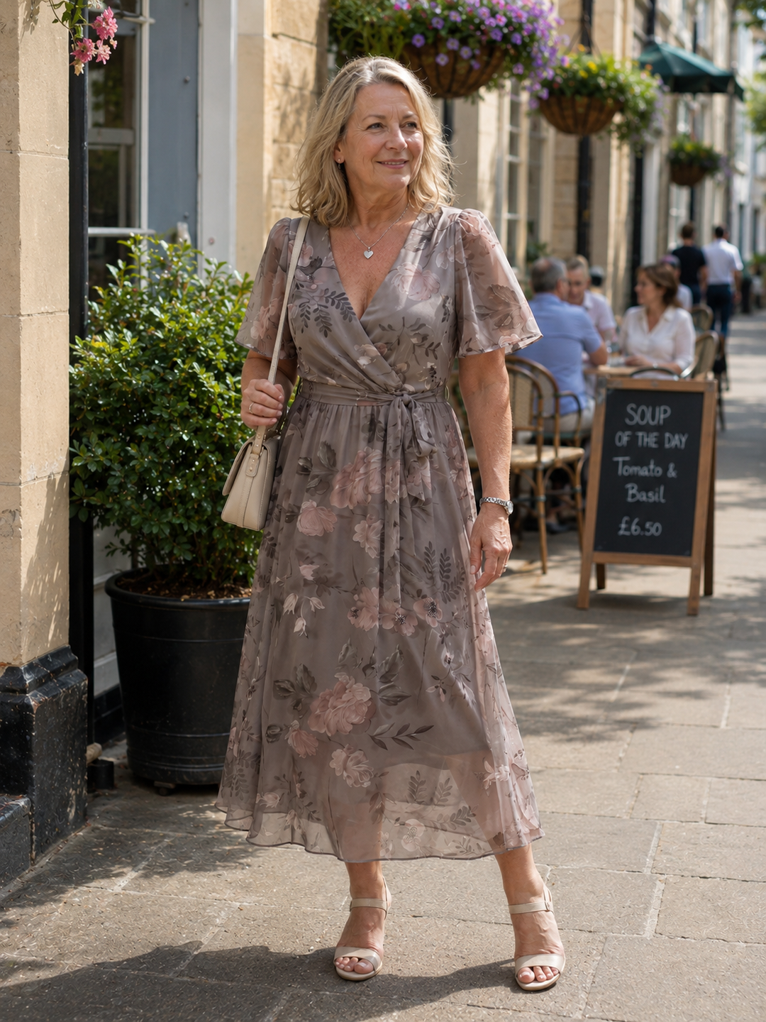 Flattering Floral Midi Dress