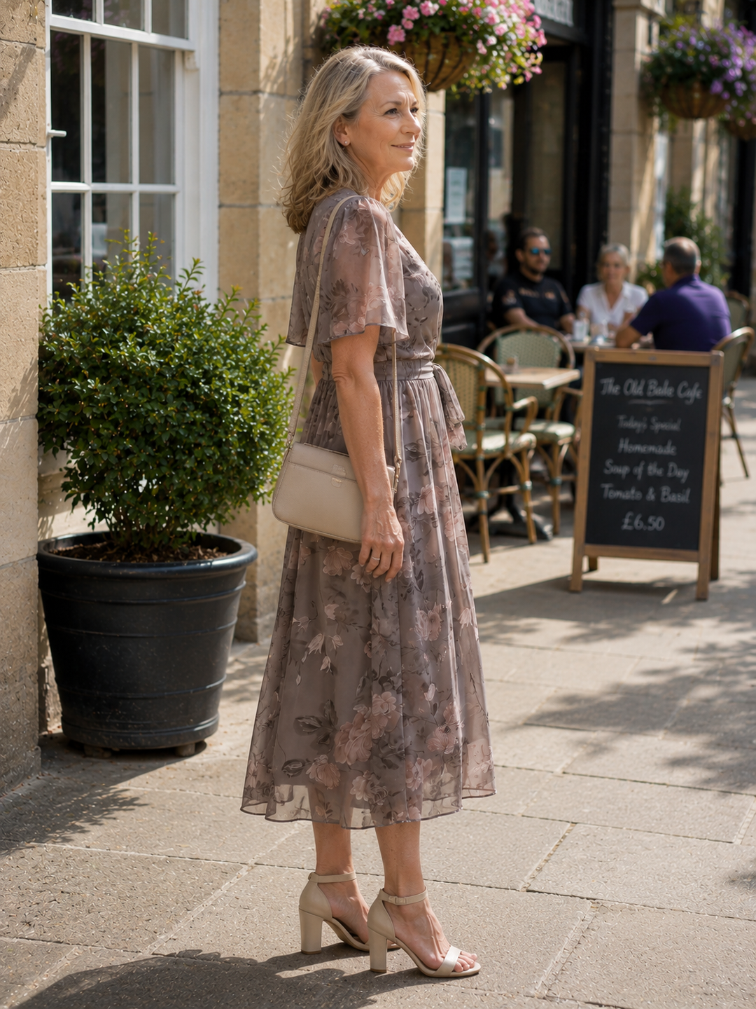 Flattering Floral Midi Dress