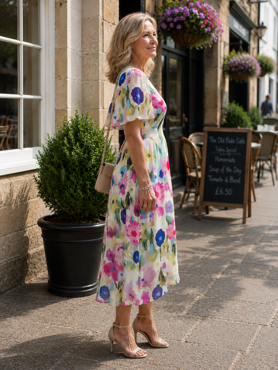 Flattering Floral Midi Dress