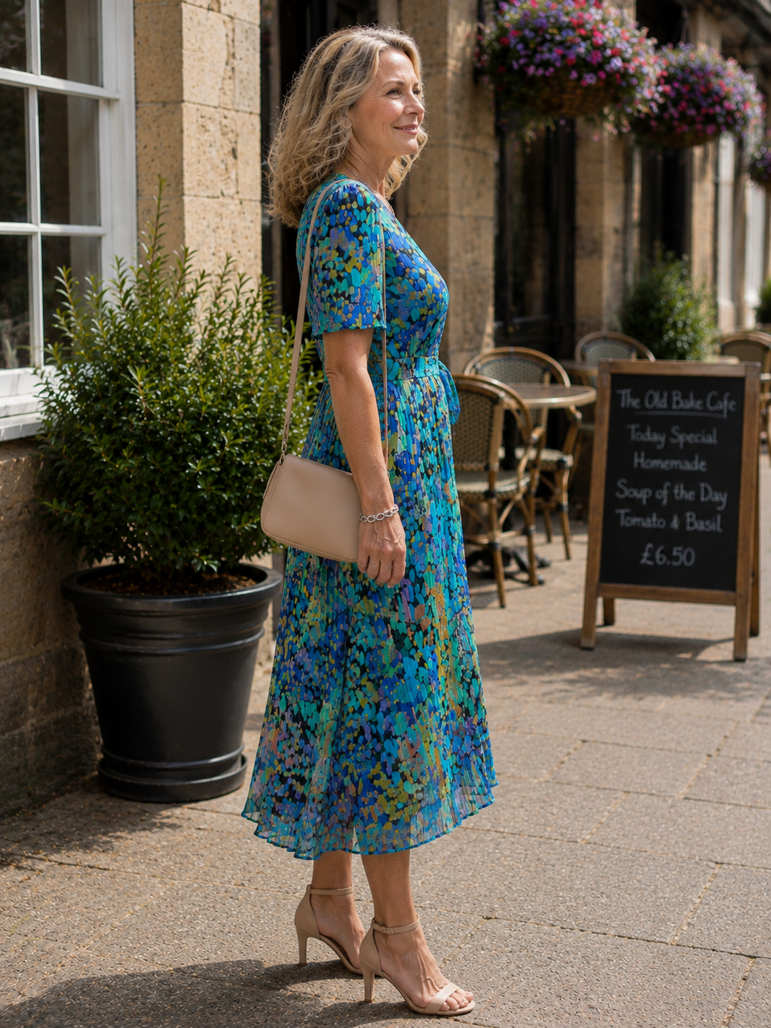 Flattering Floral Midi Dress
