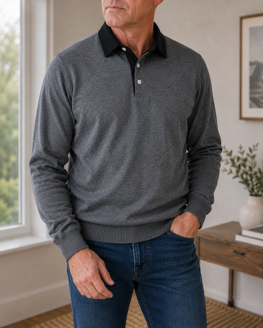 Classic Knitted Polo Shirt