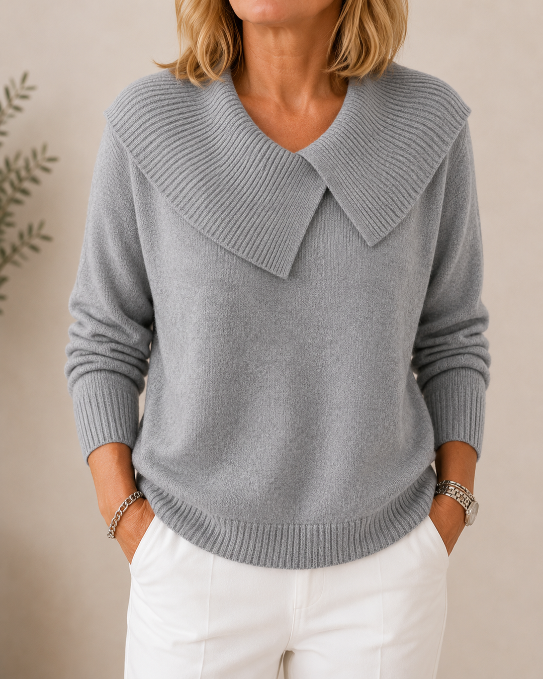 Soft Wide Collar Jumper