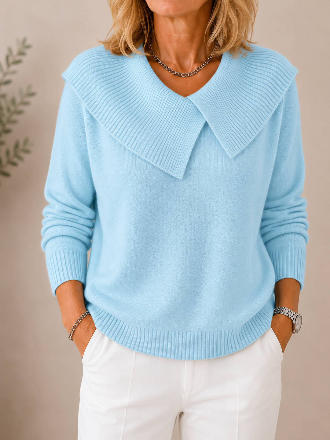 Soft Wide Collar Jumper
