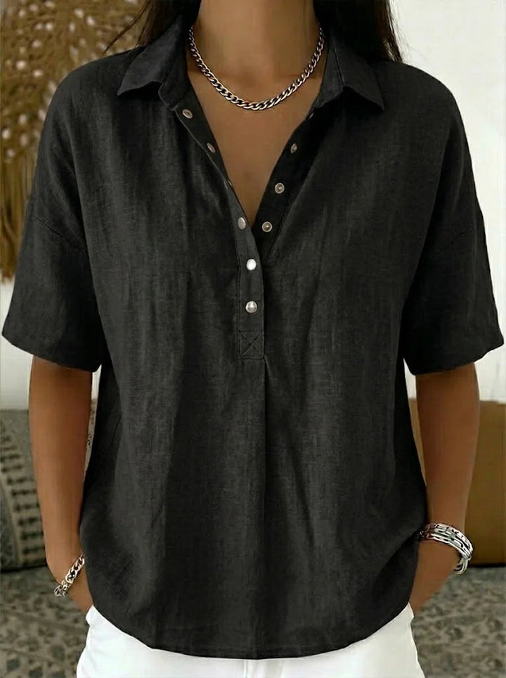 Collared Button Blouse