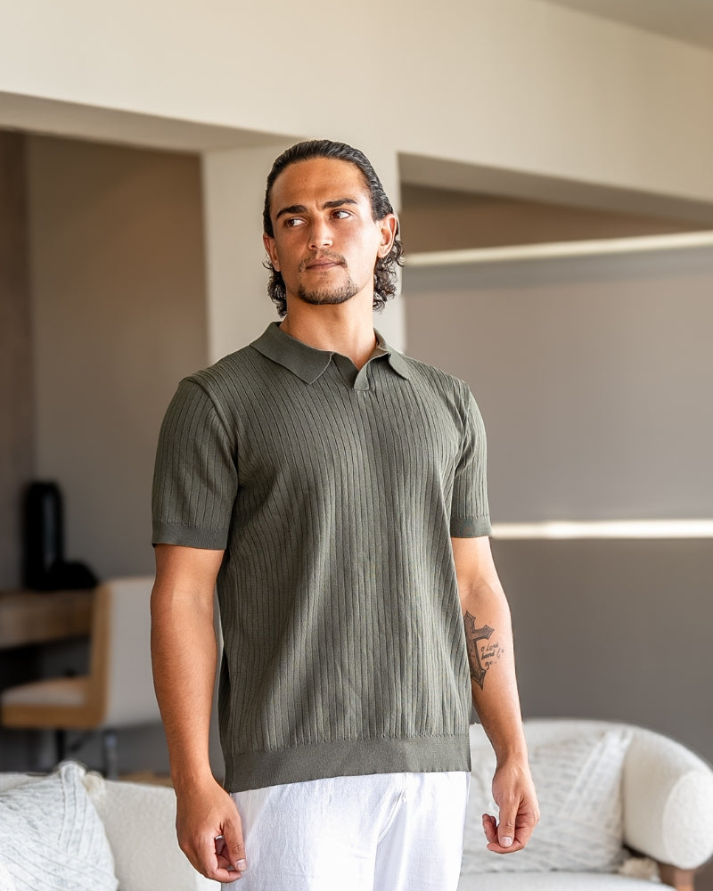 Ribbed Polo