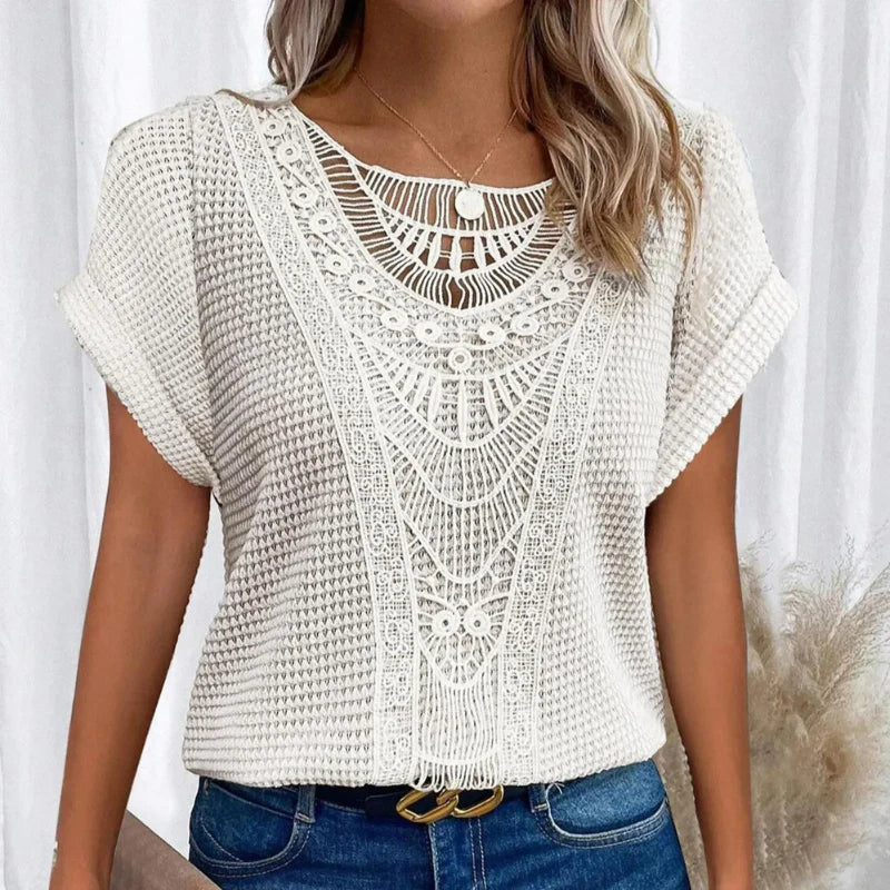 Elegant Lace Detail Blouse