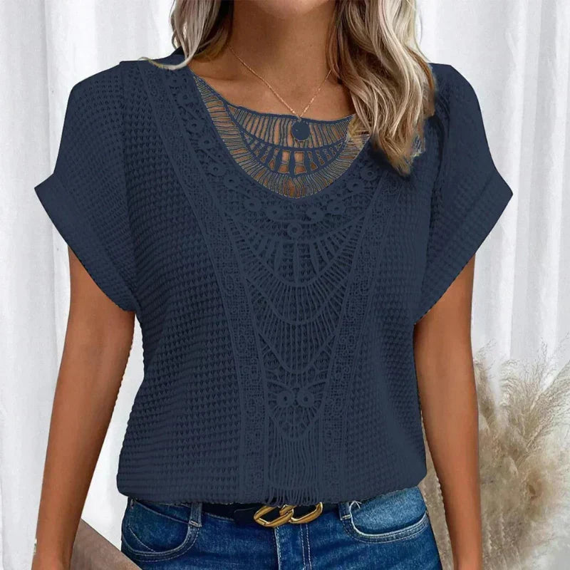 Elegant Lace Detail Blouse