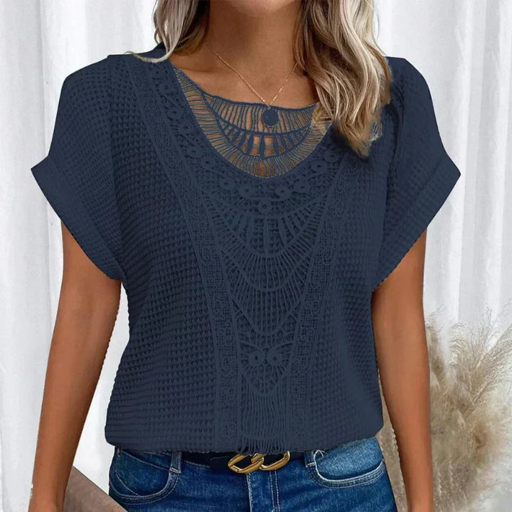 Elegant Lace Detail Blouse
