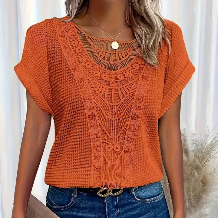 Elegant Lace Detail Blouse