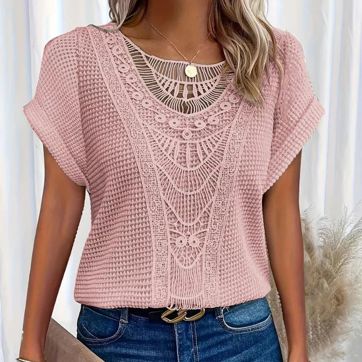Elegant Lace Detail Blouse