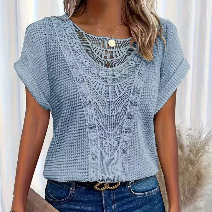 Elegant Lace Detail Blouse