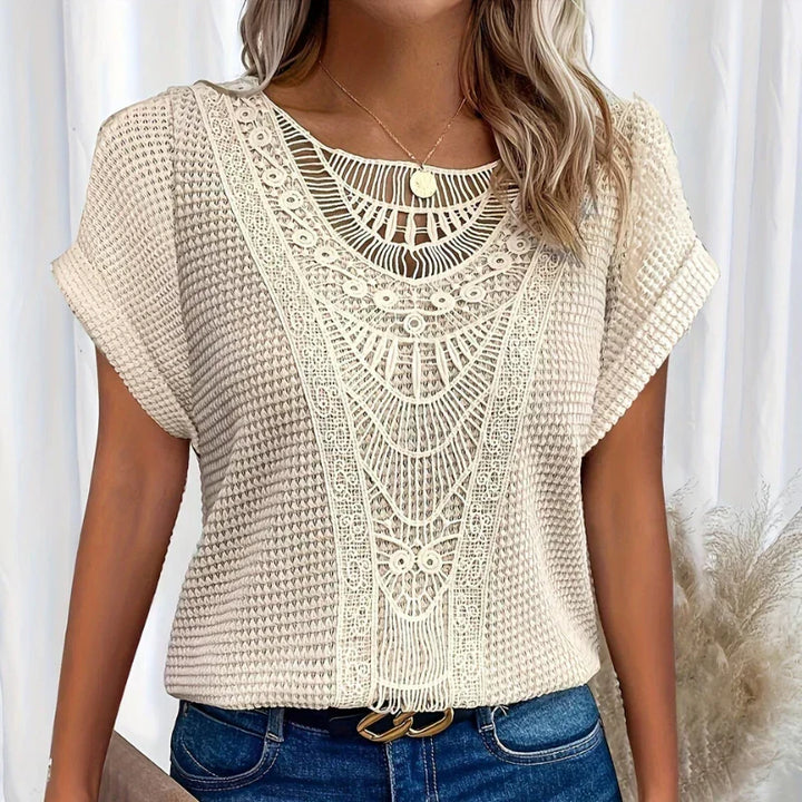Elegant Lace Detail Blouse