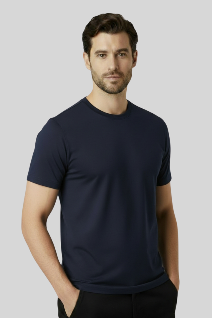 Shiny Crew-neck T‑Shirt