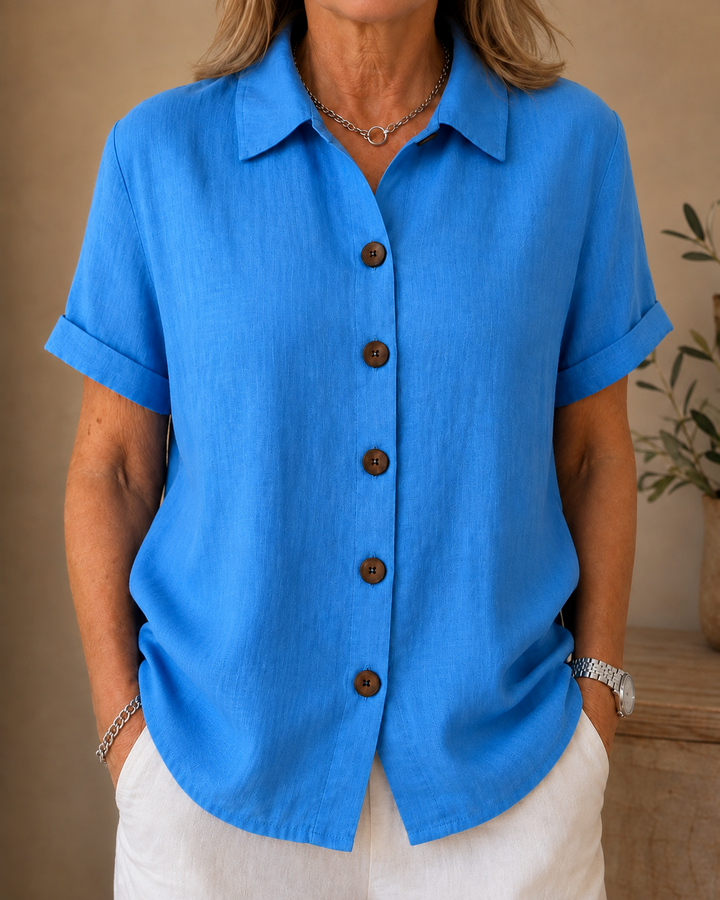 Elegant Button Front Blouse