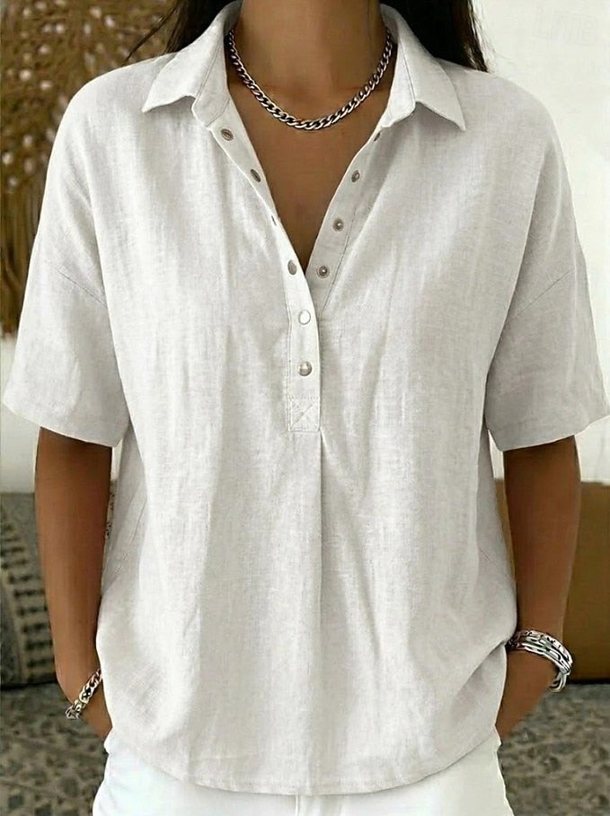 Collared Button Blouse