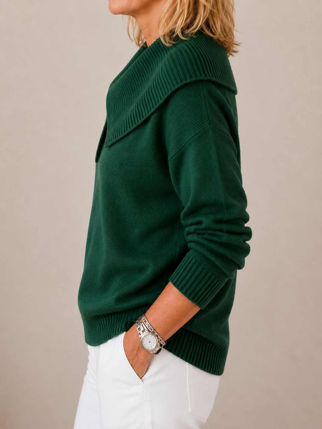 Soft Wide Collar Jumper