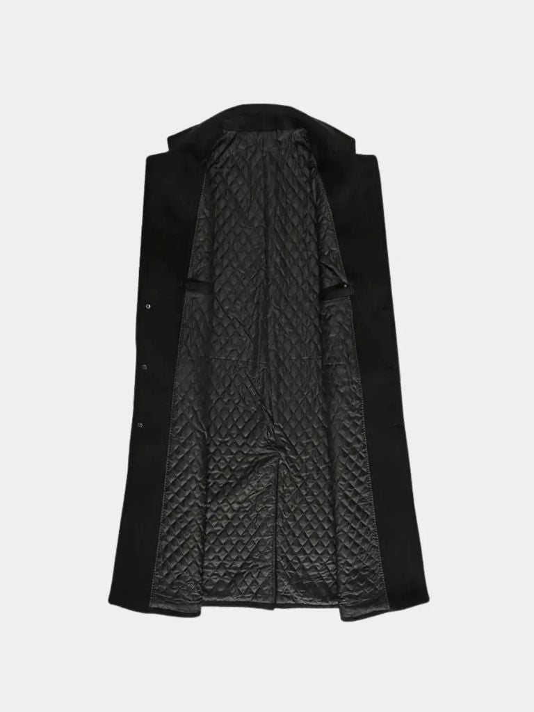 Mens Wool Blend Trench Coat