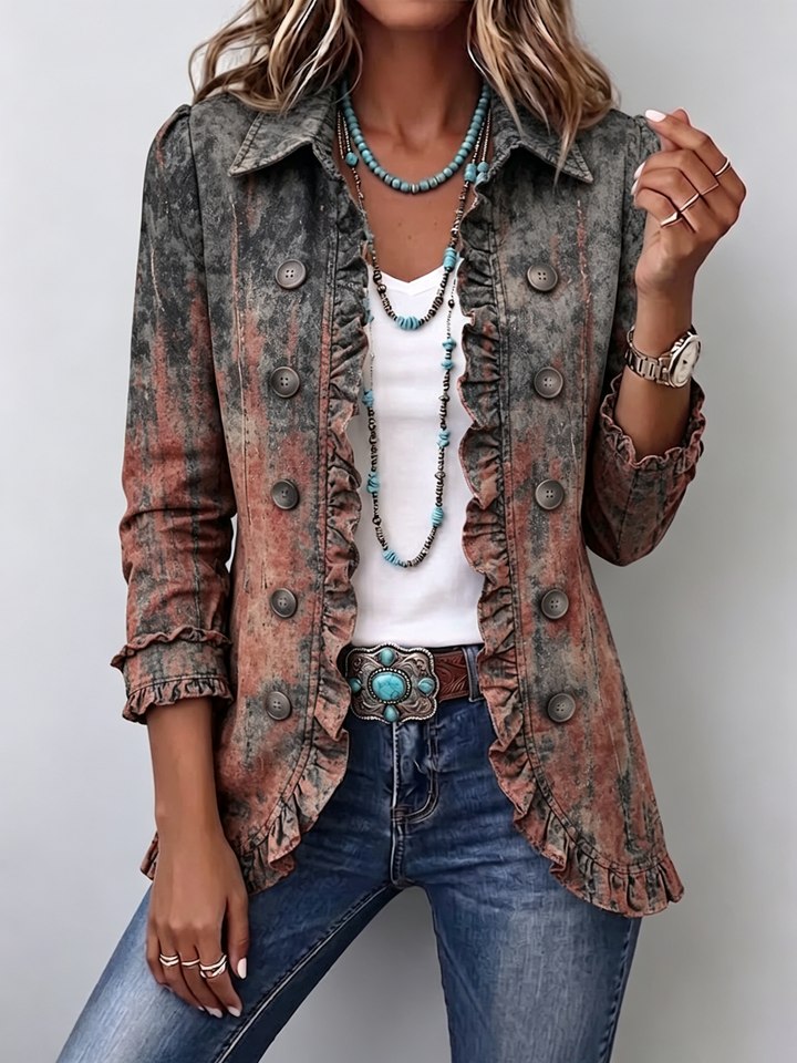 Textured Print Jacket