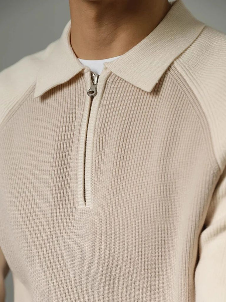 Raglan Quarter Zip Sweater