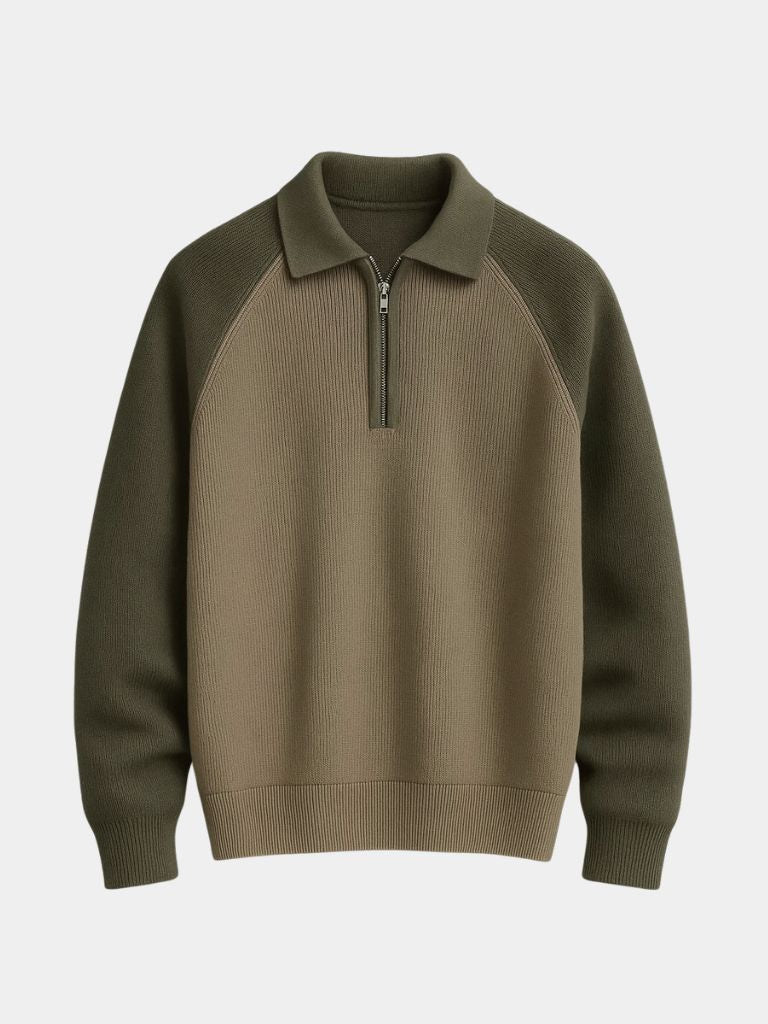 Raglan Quarter Zip Sweater